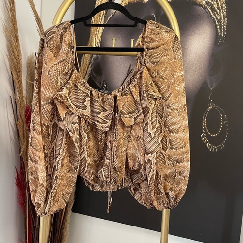 Zara top no M με ανοιχτούς ώμους σαν καινούργιο, πολύχρωμο