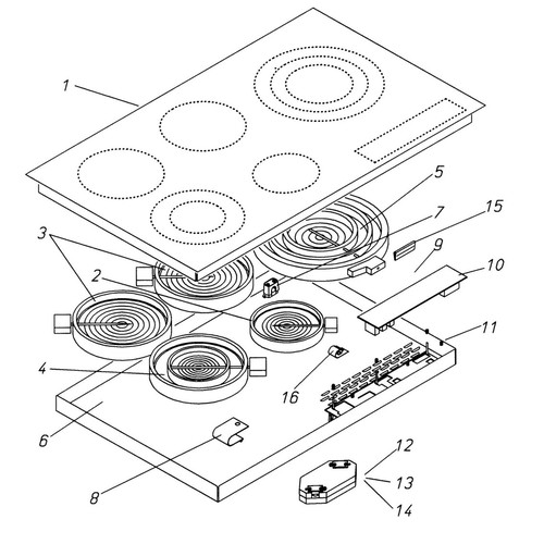 Kuppersbusch EKE 905.2F ceramic cooktop 5 zones, 90 cm width, single/three-phase