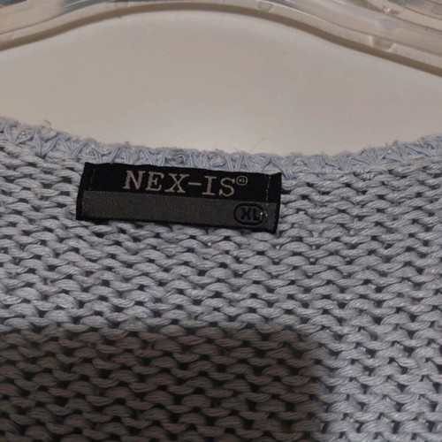 Blue knitted sweater