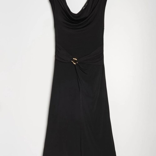 Black midi dress Sinsay with gold detail new
