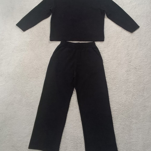 Zara Textured Jacquard Co-ord set, unisex, black