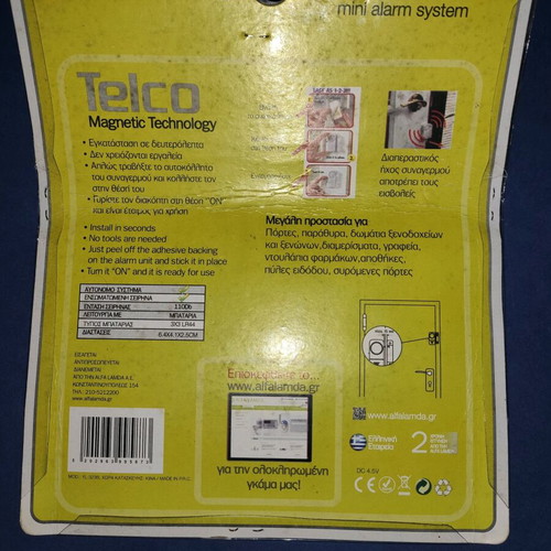 Telco mini alarm like new for doors and windows