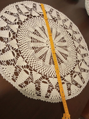 Handmade knitted linens like new, set of 2, beige