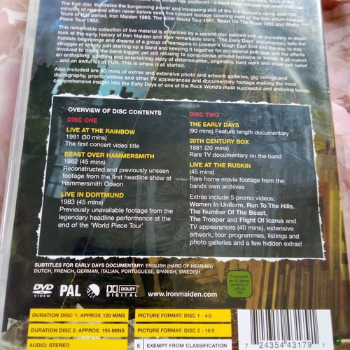 Iron Maiden The Early Days DVD like new