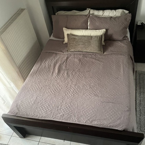 Bedroom furniture set used with mattress and topper