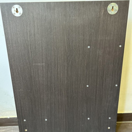 Bathroom mirror furniture with shelves and inox hanger, wenge