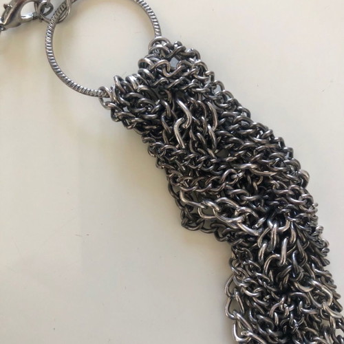 Bloomingdales choker used metal chain necklace
