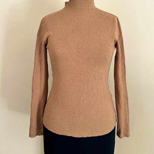 Nas.ty Co mockneck blouse used, brown, size M