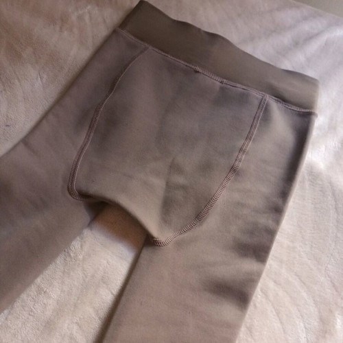Tights-Leggings with 220gr fleece brown like new, size M