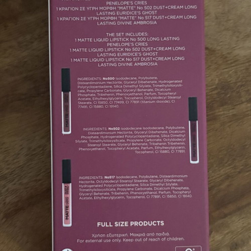 Dust+Cream Matte Lips set new, 3 lipsticks