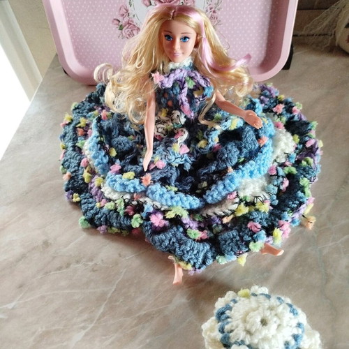 Doll with Handmade Dress and Hat New
