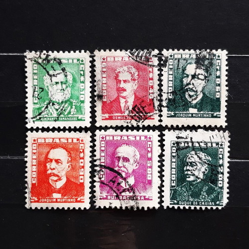 Brazil 1947-1955 stamp collection like new, 6 pieces