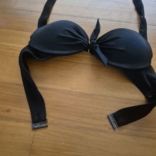 Bikini set used, size S, black with leopard print