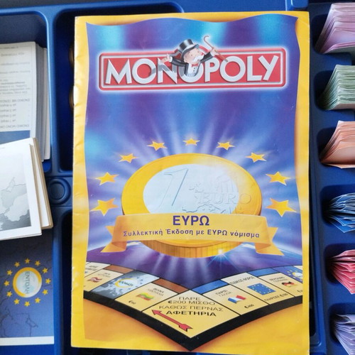 Monopoly euro used, Greek edition with damages