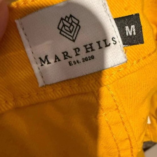 Marphils high-waisted yellow pants like new, size M