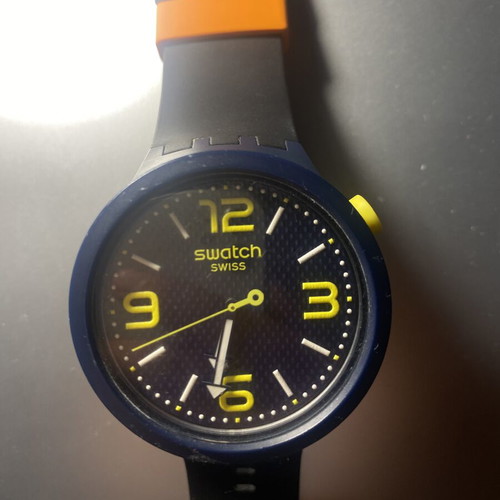 Swatch Big Bold BBNEON wristwatch, 47mm, black and yellow