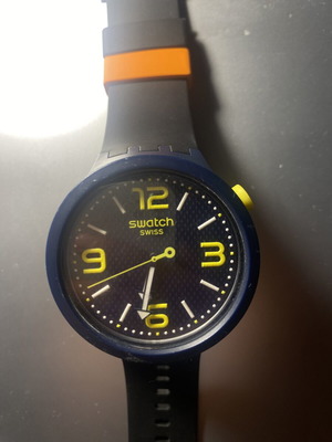 Swatch Big Bold BBNEON wristwatch, 47mm, black and yellow
