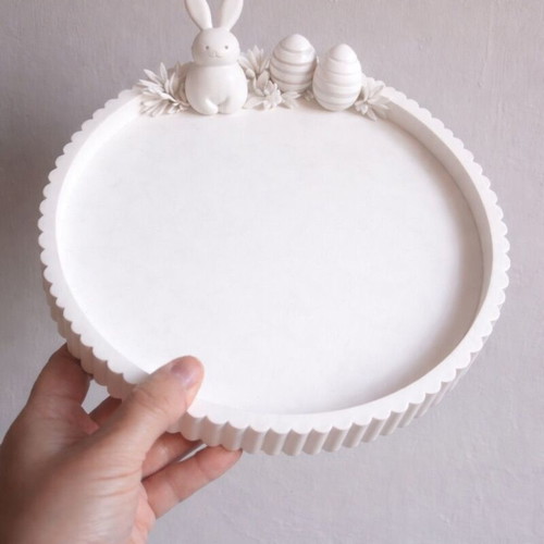 Easter decorative tray with bunny new