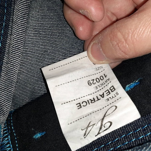 Jean skinny pants like new, blue and green stitching, size 30, pack of 2