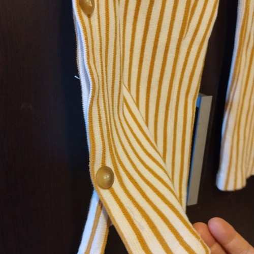 Zara kids set 10 years, striped mustard and ecru blouse and pants