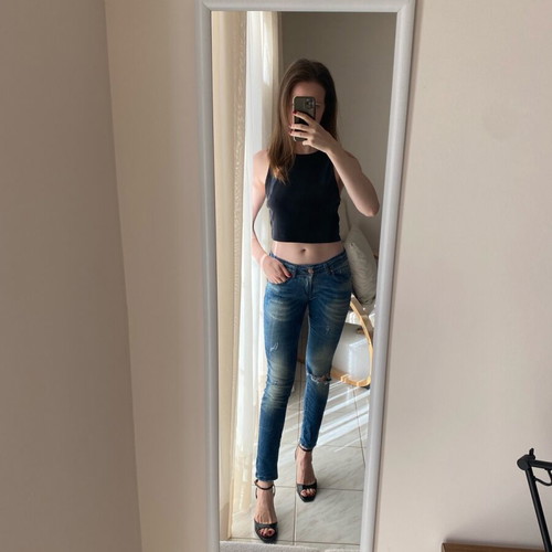 Toi&Moi ripped jeans like new, blue, skinny, mid rise, elastic