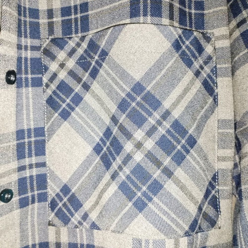 Long checked shirt Lynne like new, grey and blue