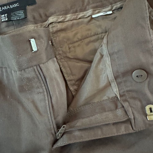 Zara Basic cotton straight pants like new, beige