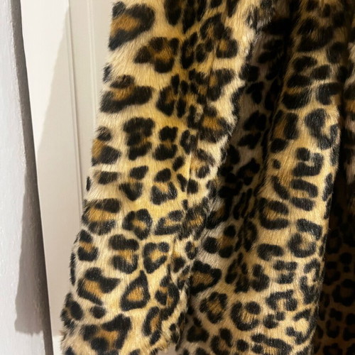 Animal Print Fur Coat Trilogy like new, brown