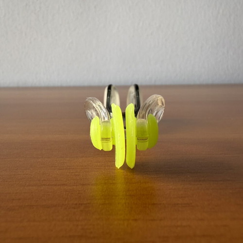 Set of 2 colorful swimming nose clips with case and plastic bag