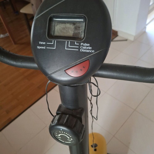 Static exercise bike used with signs of wear