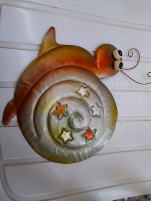 Διακοσμητικό εξωτερικού χώρου σαλιγκάρι από τσίγκο σαν καινούργιο