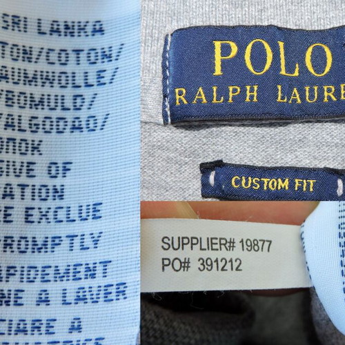 Ralph Lauren Polo Shirt Mens Short Sleeve Custom Fit Golf XL like new, gray