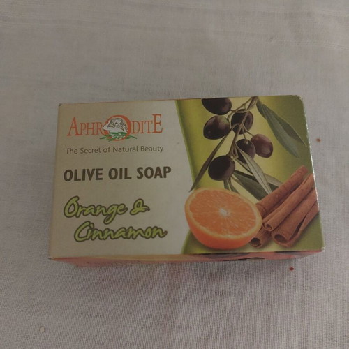 Aphrodite olive oil soap with orange and cinnamon for dry skin 100 gr