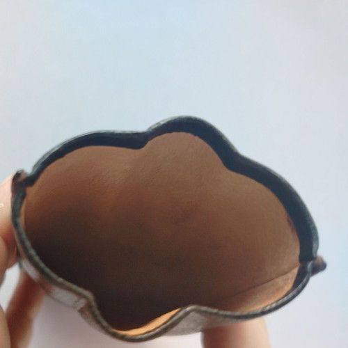 Leather Cigar Case for Three Cigars used, black