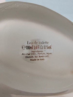 Άδειο μπουκάλι κολώνιας KETU Eau de Toilette 100ml, γυναικείο