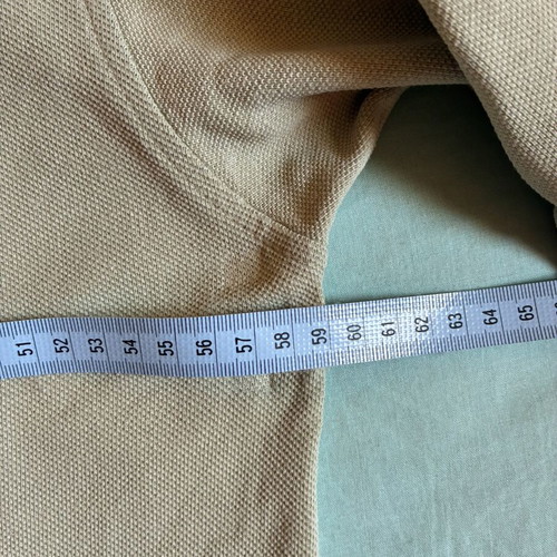 Oxford Company Mens Light Khaki Cotton Pique Polo Shirt Size L Like New