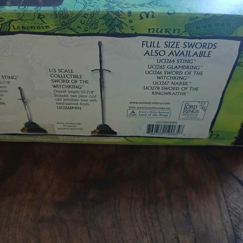 Lord of the Rings Glamdring collectible sword miniature new