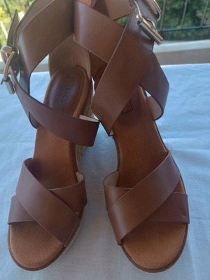 Marks & Spencer espadrilles tan like new, size 37.5-38