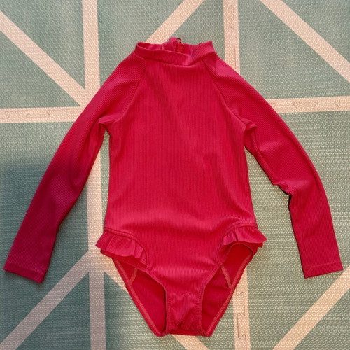 Zara one-piece swimsuit like new, orange, for ages 2-3