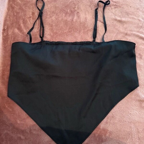 Satin top black like new, size Large from H&M