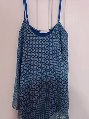 Asymmetric strap top S/M like new, blue