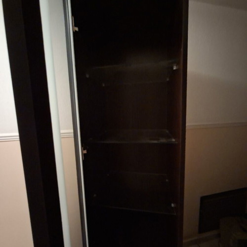 Crystal cabinet like new, handmade beech wood, single