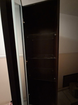Crystal cabinet like new, handmade beech wood, single