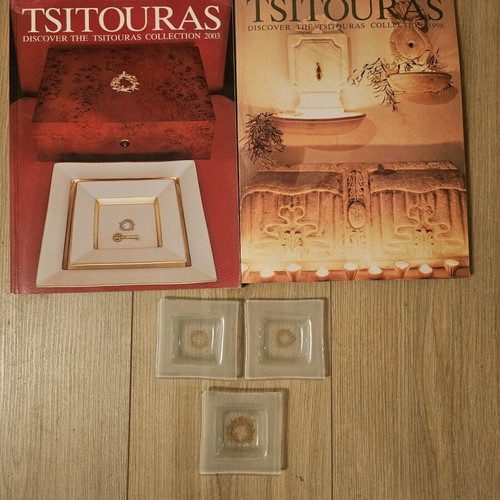 Tsitouras ashtrays like new, collectible with books and catalog