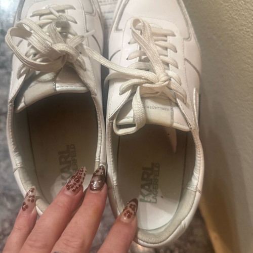 Karl Lagerfeld white athletic shoes like new size 40