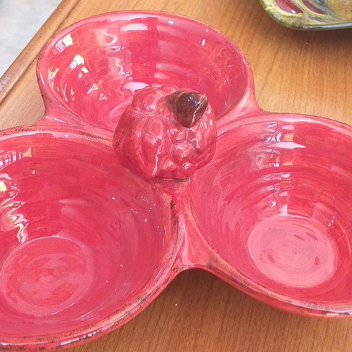 Serving platter with compartments for nuts new