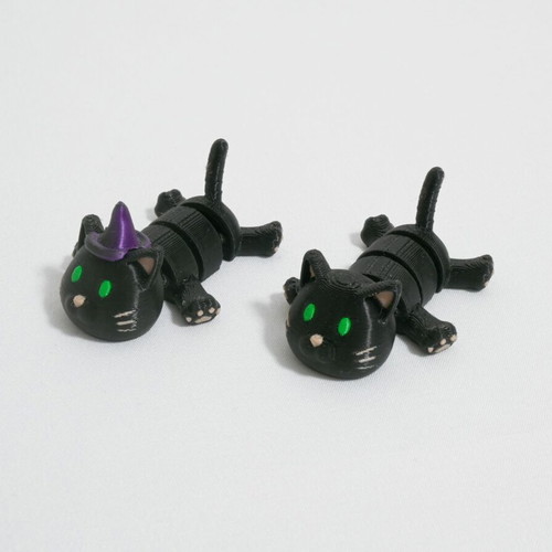 Black Articulated Cat Pocket Pet figure