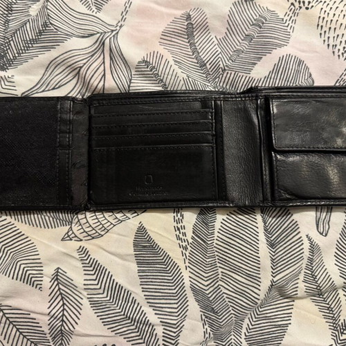 Camel Active wallet used, black, genuine leather