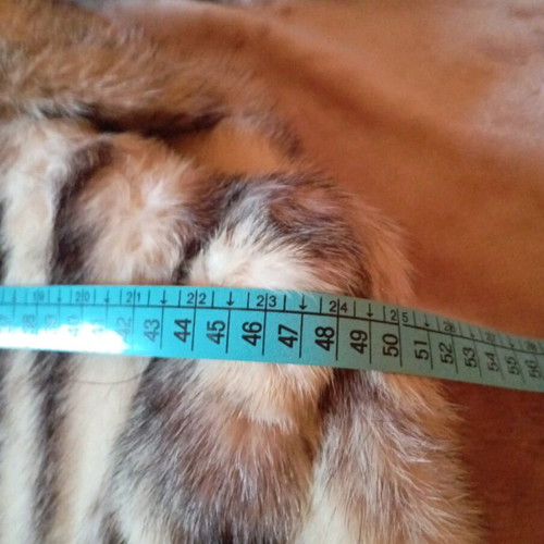 Vintage natural fur like new, gray and beige