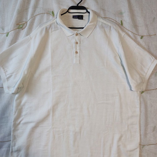 Patagonia men's polo shirt XL off-white waffle knit like new